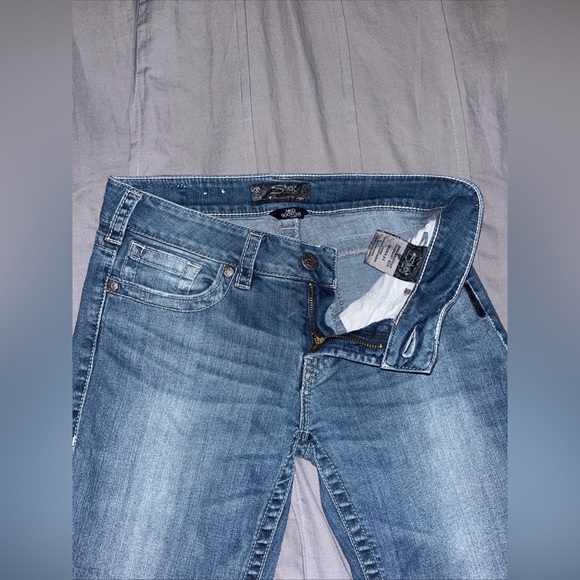 Silver Jeans Women's Flare Blue Denim - Picture 3 of 7